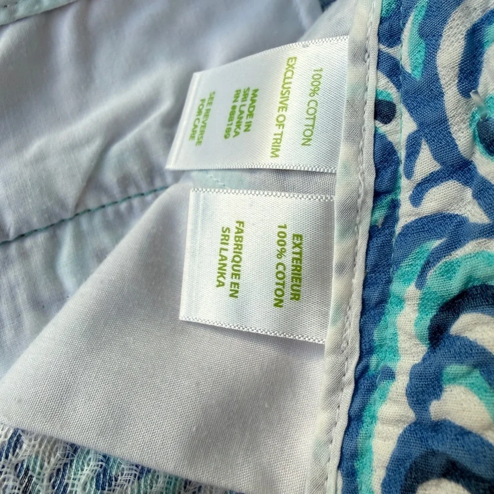 Lilly Pulitzer Adie Shorts Cotton Resort White Chasing Tail Blue Fish 2